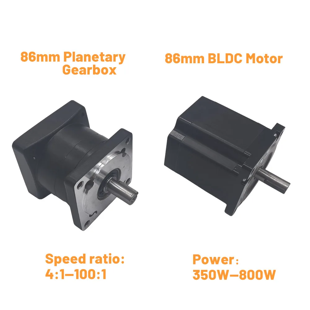 Motor sin escobillas Nema34 86mm BLDC 350W-800W combinado con caja de cambios planetaria de 86mm NMRV040 caja de cambios de tornillo sin fin para equipos de automatización