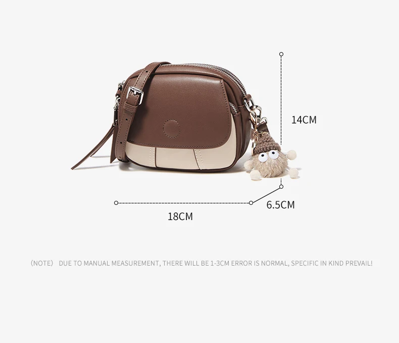 FOXER Damen Umhängetasche aus Spaltleder 2026 Neue Schultertasche Geldbörse Weibliche Mode Handytasche mit Zubehör – Detail 4