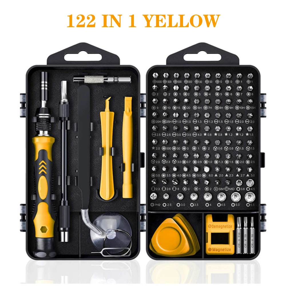 Precisie schroevendraaierset 140-delig elektronica gereedschapsset voor computer, laptop, mobiele telefoon, pc, MacBook, iPhone, PS4, PS5 reparatie