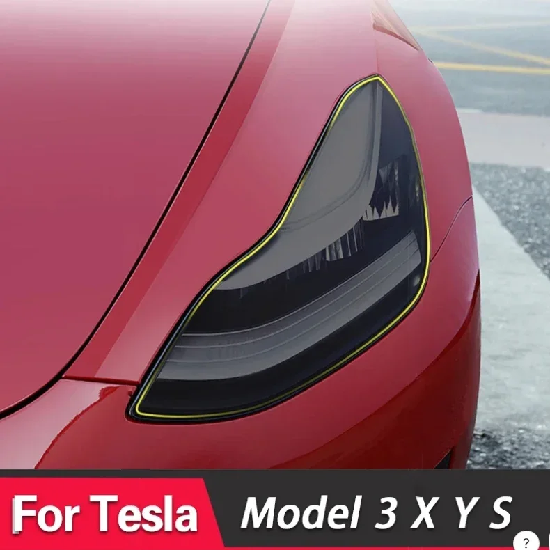 

2 шт. для Tesla Model 3 X Y S, оттенок автомобильных фар, дымчатая черная защитная пленка, защитная прозрачная наклейка из ТПУ, аксессуары, 2 шт.