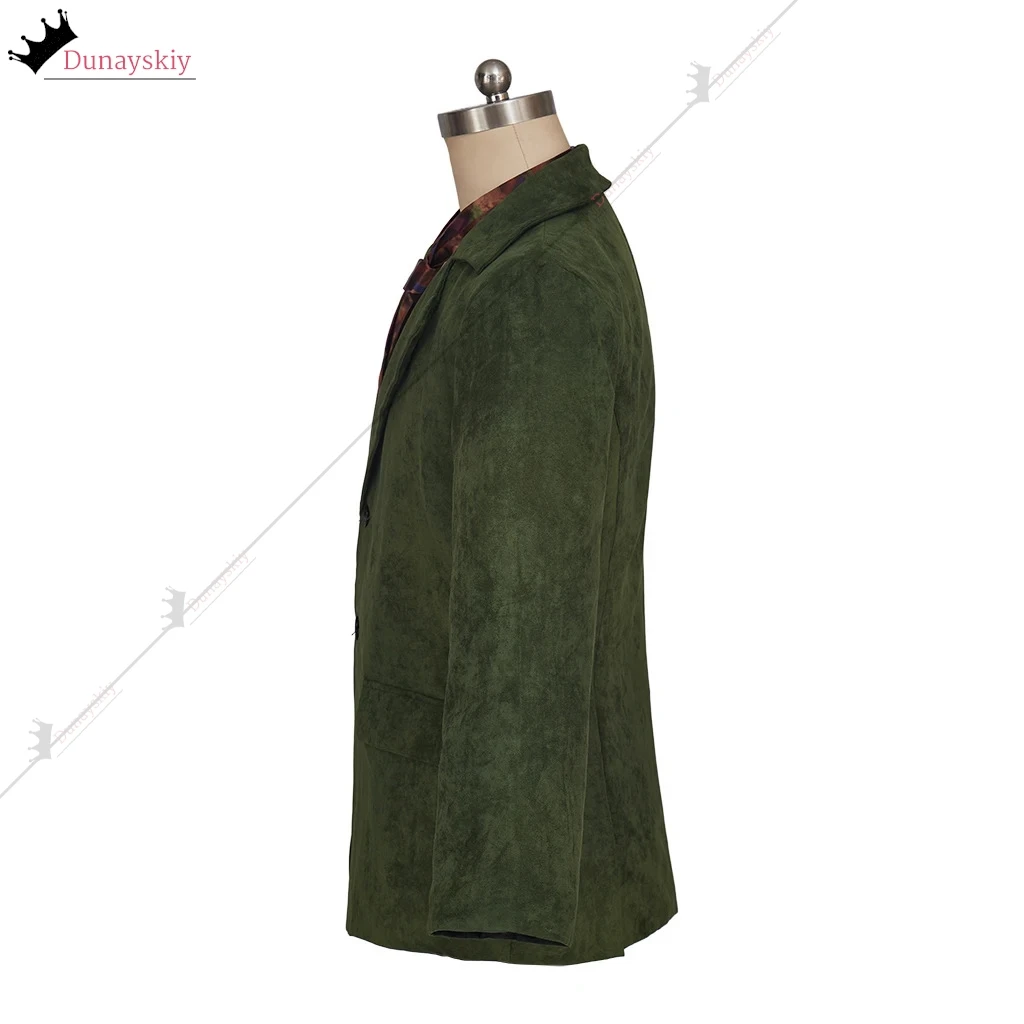 Game Disco Elysium Cosplay Harrier Du Bois Costume Green Suit+Tie Unisex Outfit Halloween Anime Outfits Prop Role-playing Suits