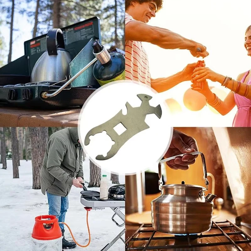 MAKE-Regulator Schraubenschlüssel Edelstahl Zylinder Schlüsselschlüssel Abschaltung Sauerstofftank Schlüssel Multifunktionales tragbares Handwerkzeug