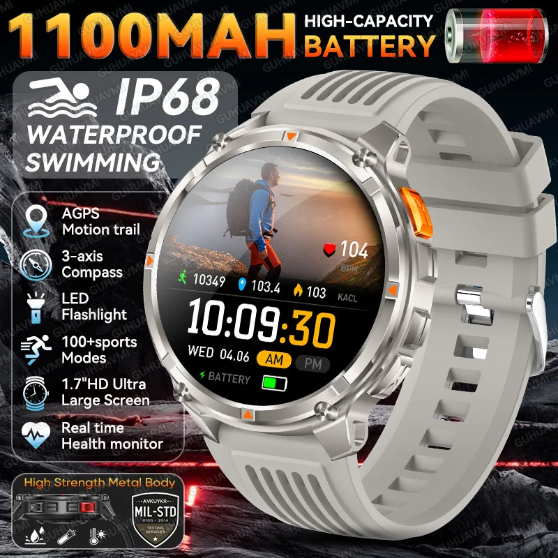 2026 Nieuwe T-Rex3 Ultra 1100 mAh Super Capaciteit Batterij Volwassen Mannen Smart Horloge 1.7 "Groot Scherm Oproep 5ATM Waterdichte Sport Horloges
