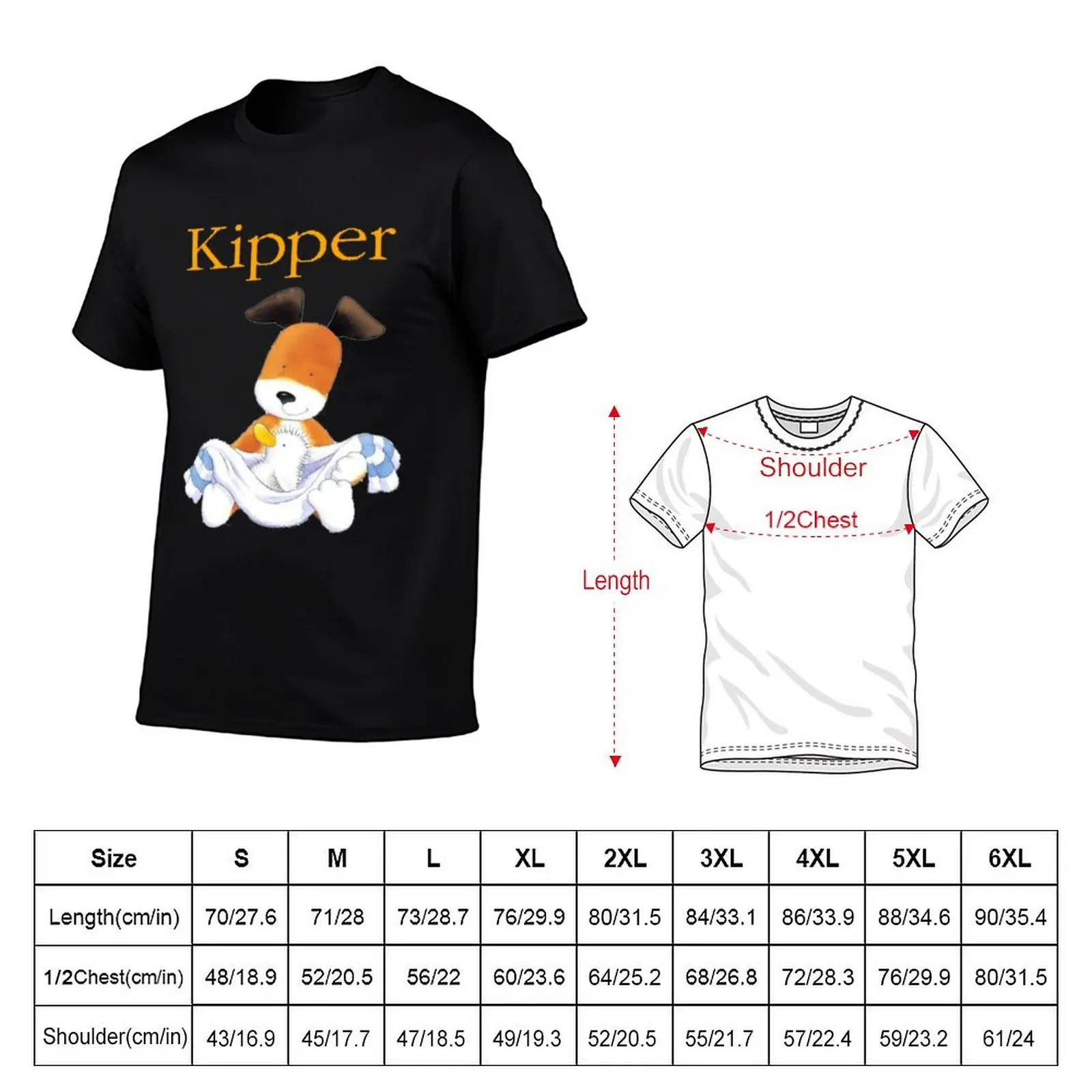 CUTE KIPPER THE DOG T-Shirt Short sleeve tee oversizeds t shirts men