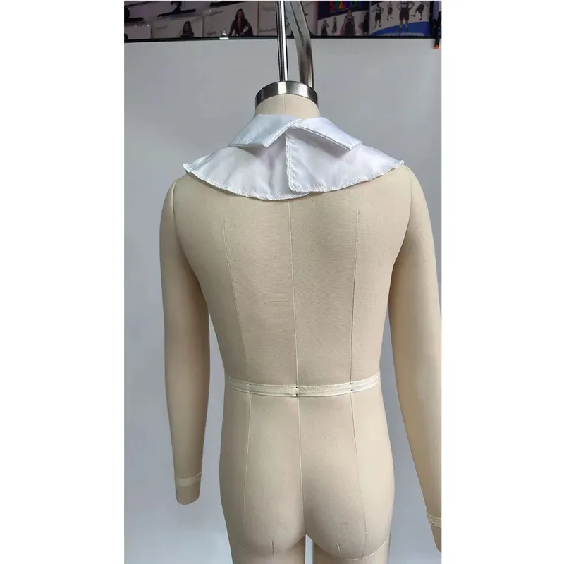 OP01 Miccosts الكبار الاطفال أبيض وأسود العمودي المشارب سترة البدلة مع التعادل هالوين الجهنمية ماستر تأثيري حلي Fo6Gd @!