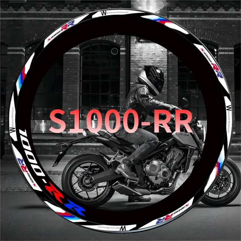 

For G310R G310GS 1000RR S1000RR Reflective Motorcycle Wheel Tire Modification Sticker Hub Decals Rim Stripe Tape Accessories