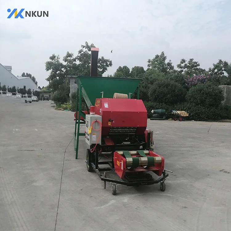 Big maize straw grass silage baler bundle bundling machine silage packing machine