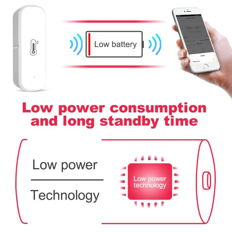 การตรวจสอบอัจฉริยะ Tuya 3.0 เซ็นเซอร์ความชื้นอุณหภูมิอัจฉริยะควบคุมเสียงเซ็นเซอร์อุณหภูมิและความชื้น
