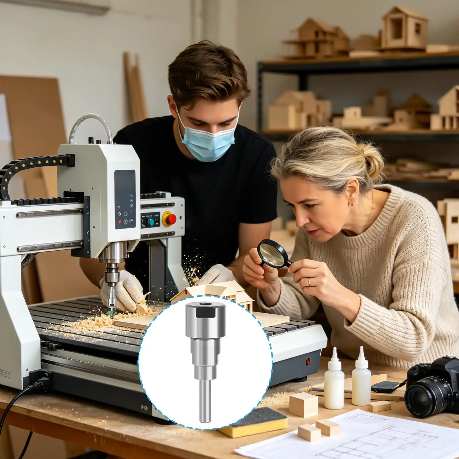 Router Bit Extender Chamfer Gripper Milling Cutter Extension Rod For Wood Engraving Trimming Tight Space Grinding DIY Craft