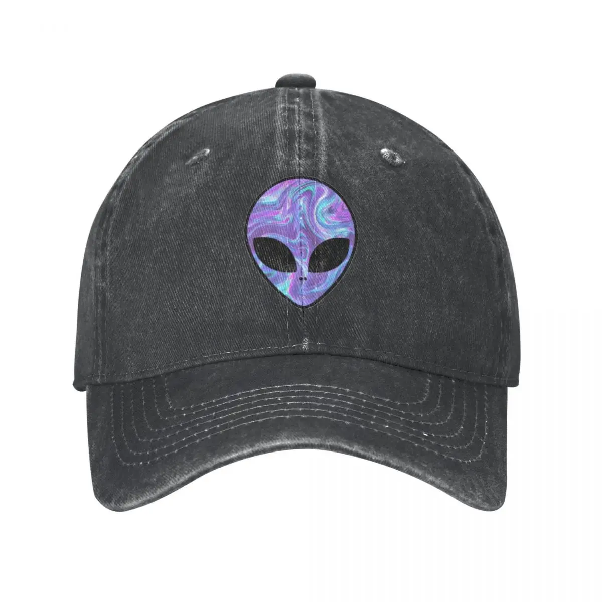 Holographic Alien Denim Baseball Cap Harajuku Desgin Running Trucker Hat Summer High Quality Men Cute Custom Baseball Caps