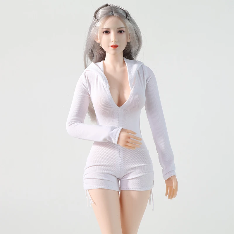1/6 weibliche Figur Bodysuit Kleidung, Träger-Badeanzug Jumpsuit Rock Outfit für 12 Zoll Soldaten-Actionfigur Puppenzubehör – Detail 4