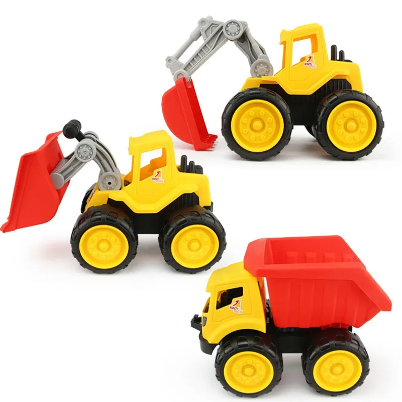 

Children Large Plastic Beach Engineering Vehicle Toy Kids Classic Simulation Excavator Bulldozer Beach Toy Boys Birthday Gifts