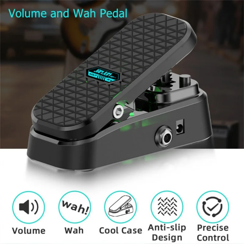 MP-1 Pedal de volumen activo y Wah Mini Pedal de efecto de guitarra eléctrica combinado 2 en 1 con control de volumen activo Wah Wah