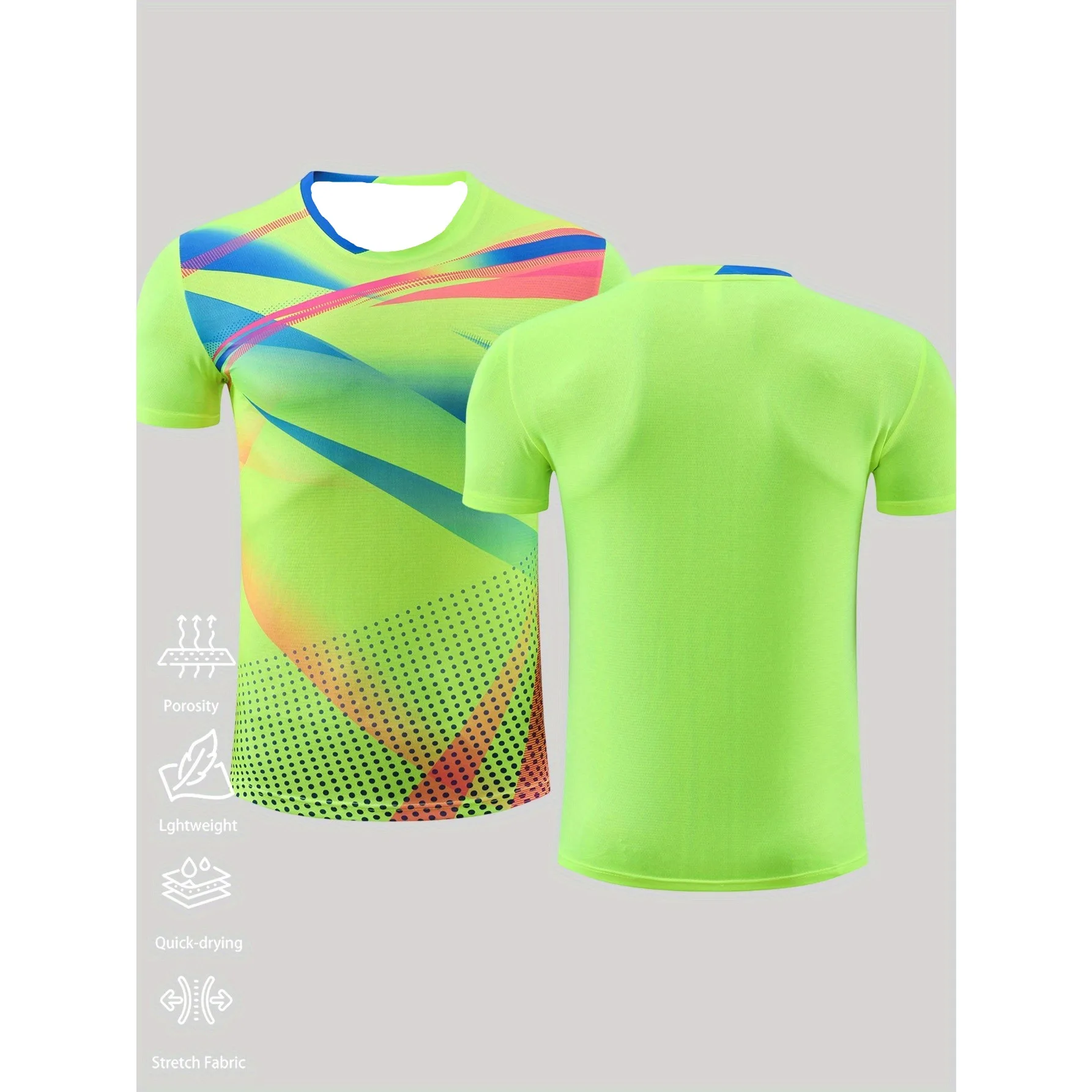 

Men's Fashion 3D Digital Printing, Quick-drying, Breathable,Fishing Hiking,Outdoor Running, Fitness, Round-neck Short Sleeves1