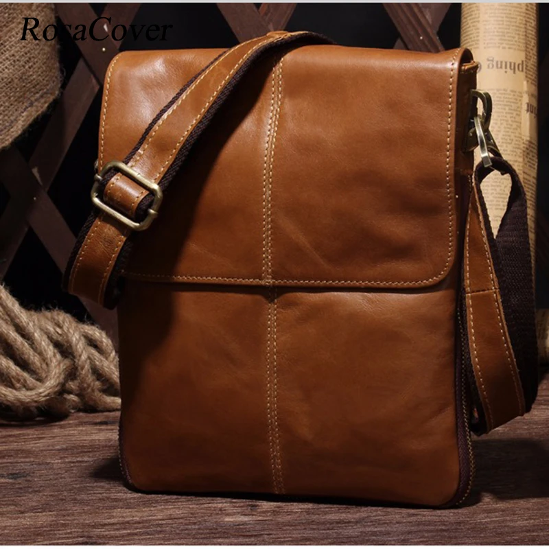 Messenger Bag Men's Shoulder Bag Vintage Genuine Leather Casual Flap Male Crossbody Bags Men's Handbags Bolsas Briefcase Bag