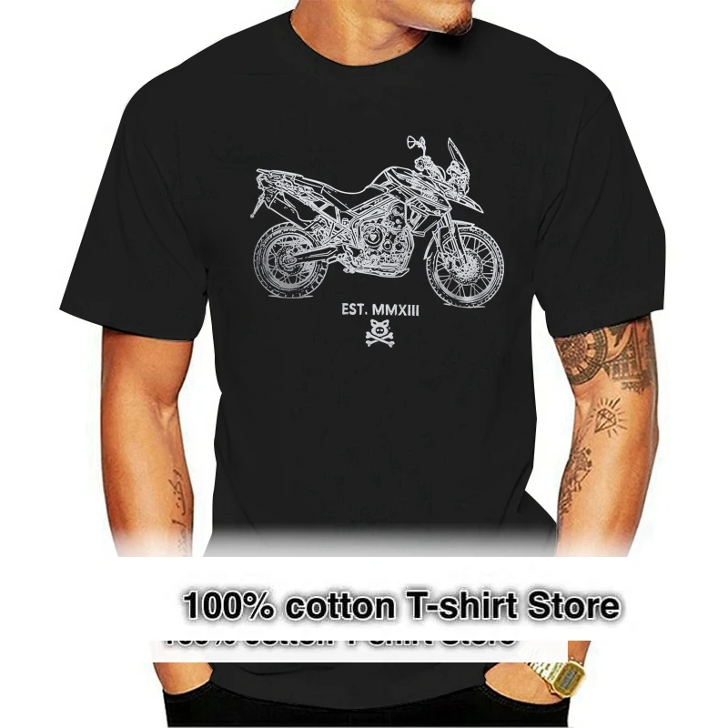 2024 Hot Sale American Motorbike Tiger 800 XC Inspired Motorcycle Art T-shirts Tee Shirt