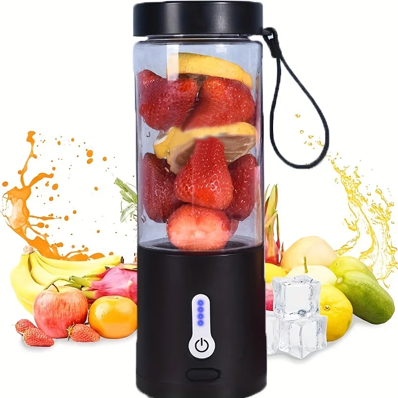 530ml Portable  Juicer with 6 Blades and USB Charging - Make Fresh Smoothies Anywhere!