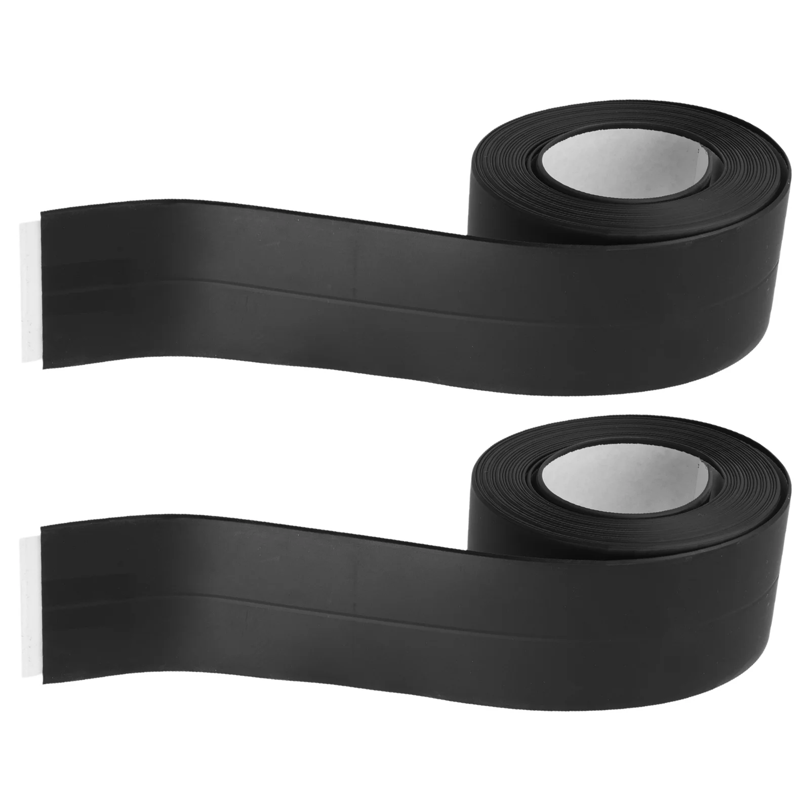 2 Pcs Sealing Waterproof Strip Pvc Caulk Tape Bathtub Sink Bathroom Kitchen Black Duct