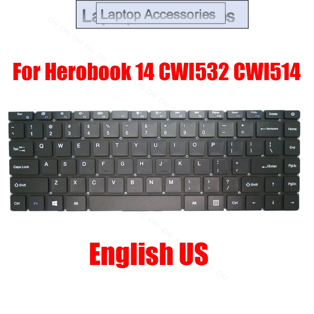 F клавиатура для ноутбука Chuwi для Herobook 14 CWI532 CWI514 английский, США, русский RU без рамки, новая