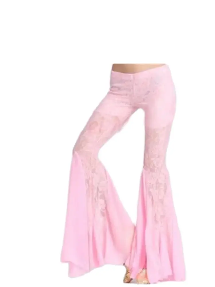 

1pcs/lot Belly dance dancing wear clothes fish tail pants belly dance trousers lace belly dance pants M L size