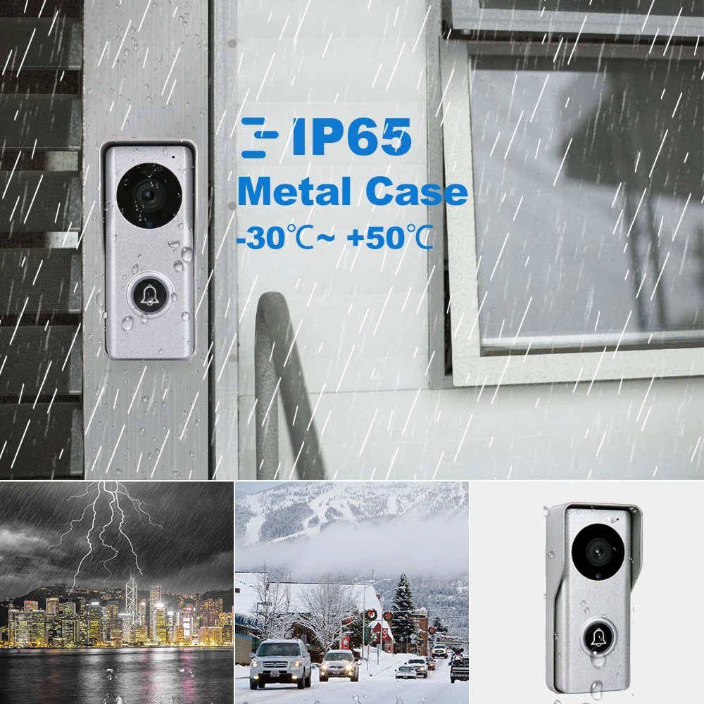 1080P 7 Inch Touch Screen Doorbell Metal Tuya Smart Wifi Video Intercom System for Home Waterproof Door Phone