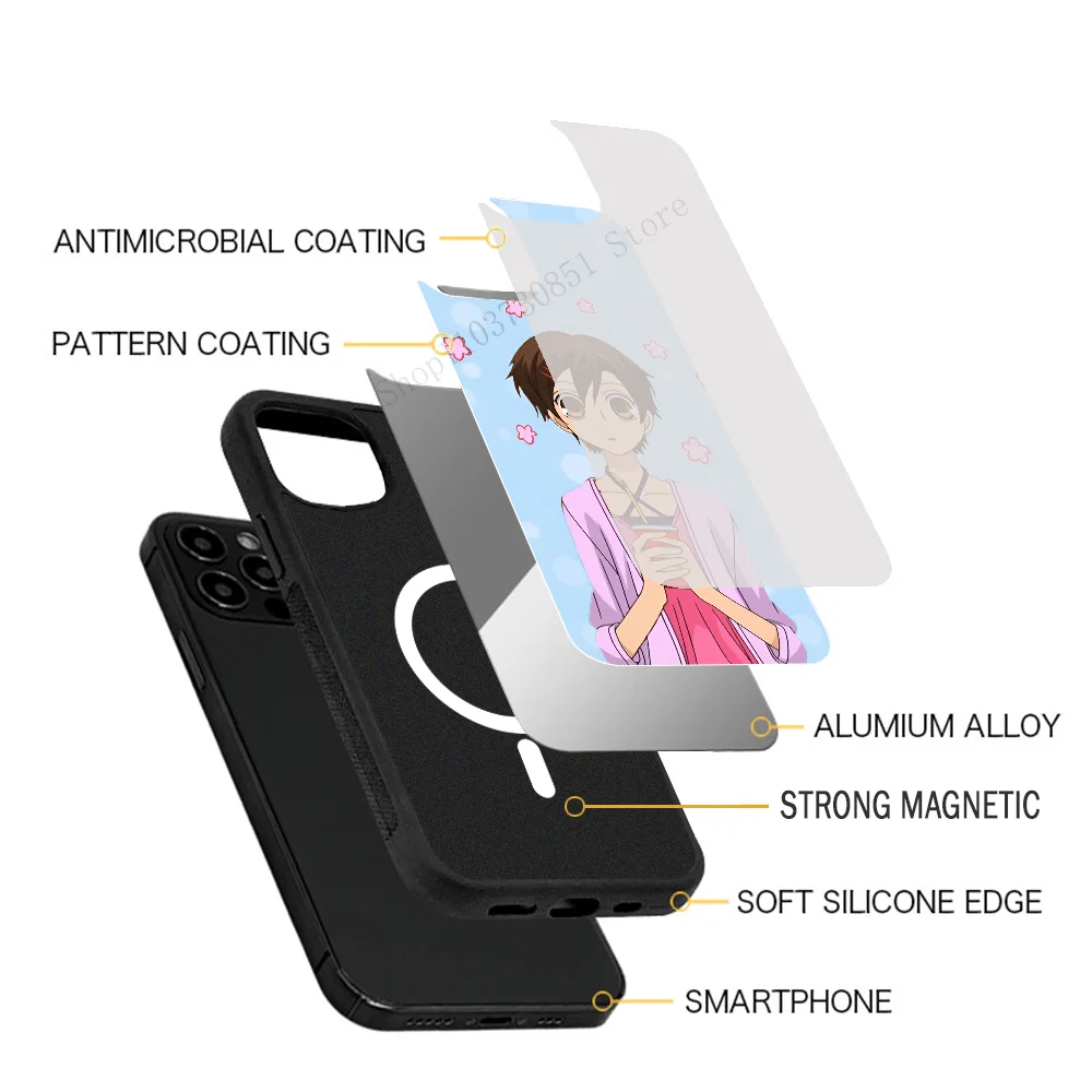 Anime O-Ouran High School Host Club Phone Case Mobile Phone Cases For IPhone 15 14 13 Pro Max 11 12 Mini Alex Mirror TPU Shell