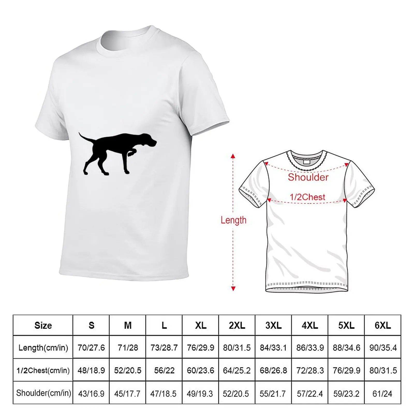 t brand Weimaraner luxury silhouette quality 100% shirts man high t T-Shirt shirts cotton pointer