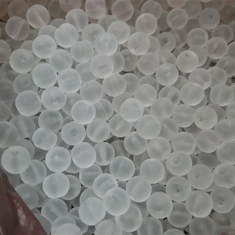 6mm 100pcs Jade New White Frosted Round Loose Beads 6mm Frosted Imitation Jade Beads