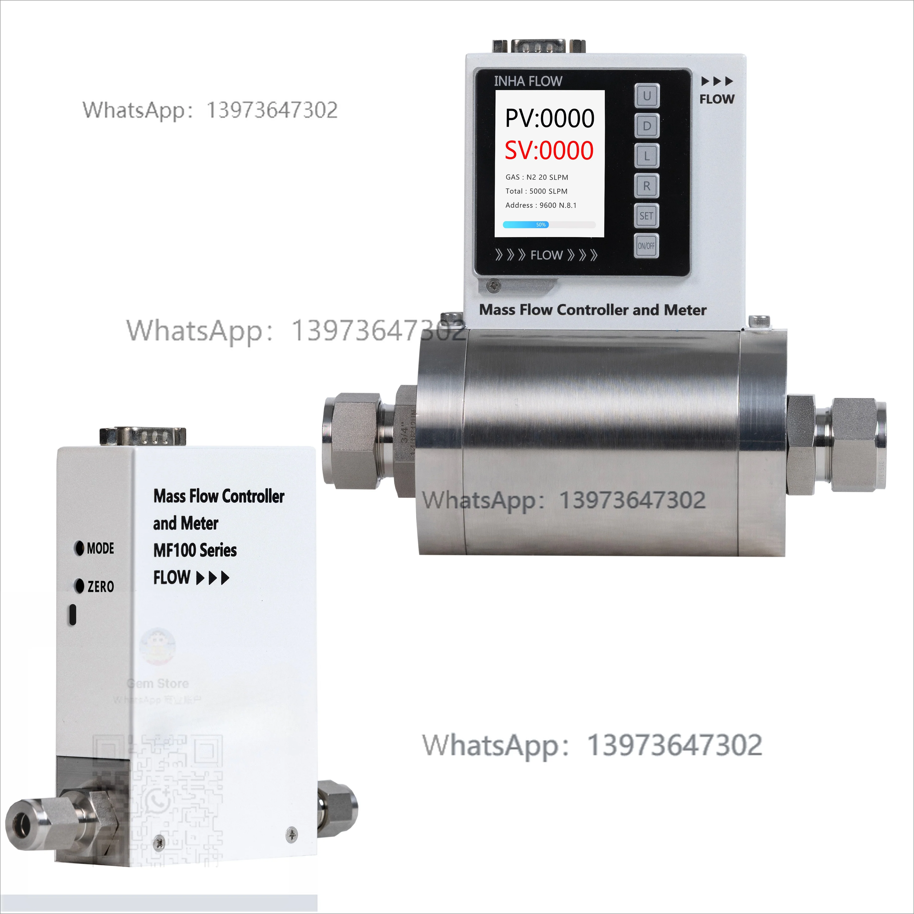 High Quality Thermal Mass Flow Meter with  Support Flow Indicator Control