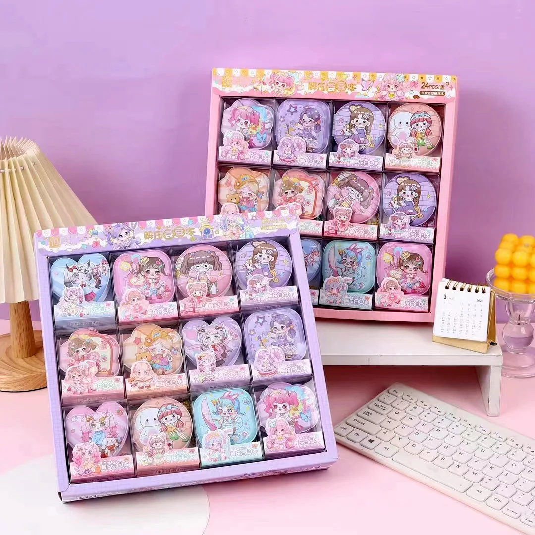 Décompression Doudou dessin animé mignon décompression Mini cahier travail étudiants Notes de poche portables