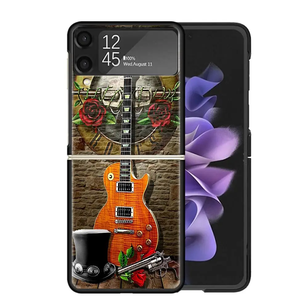 Guns N Roses buena vez funda de teléfono transparente para Samsung Z Flip 5 4 3 Galaxy ZFlip 6 5G cubierta dura de impresión a prueba de golpes TPU PC Coque