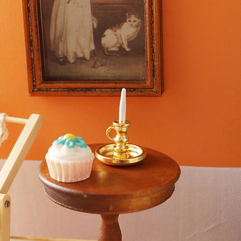 Miniaturowy świecznik Model mebli Dekoracja świecznika Dzieci do odgrywania ról Zabawka Akcesoria do domku dla lalek