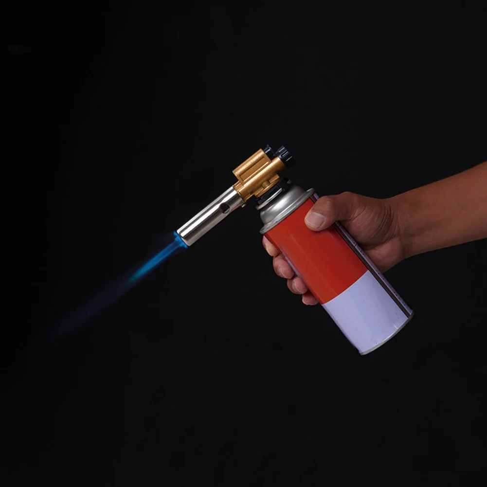 Metal Flame Gun Butane Burner Welding Gas Torch Lighter Outdoor Camping BBQ Heating Ignition Flamethrower Butane Gas Burner