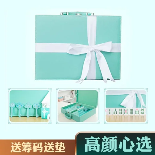 Kleines Mahjong Set in voller Größe Reise Standard Mini klassisches Turnier chinesisches Mahjong Harz Reise Tischs piele gra Planszowa Geschenke