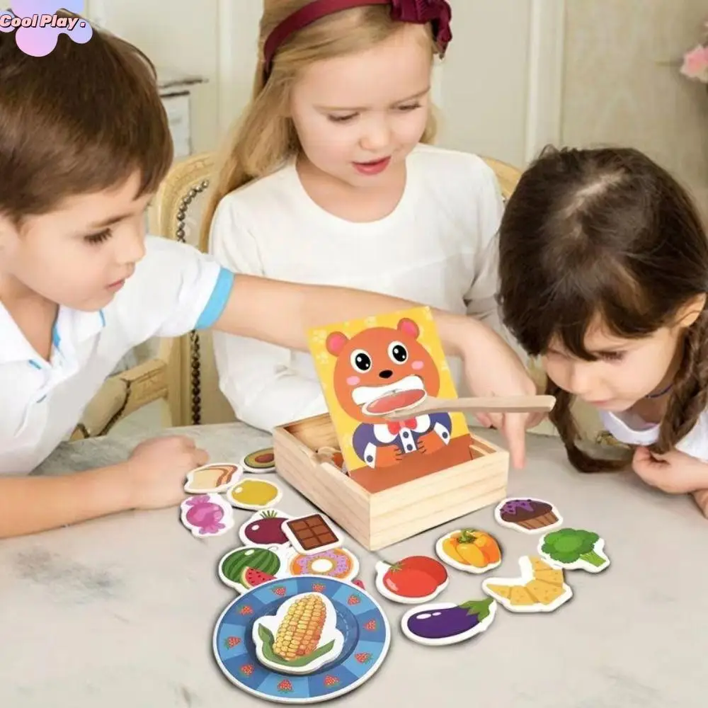 

Food Feeding Simulation Feeding Game Simulation Early Education Bear Pretend Food Set Role Play Spoon Wooden Feeding Toy