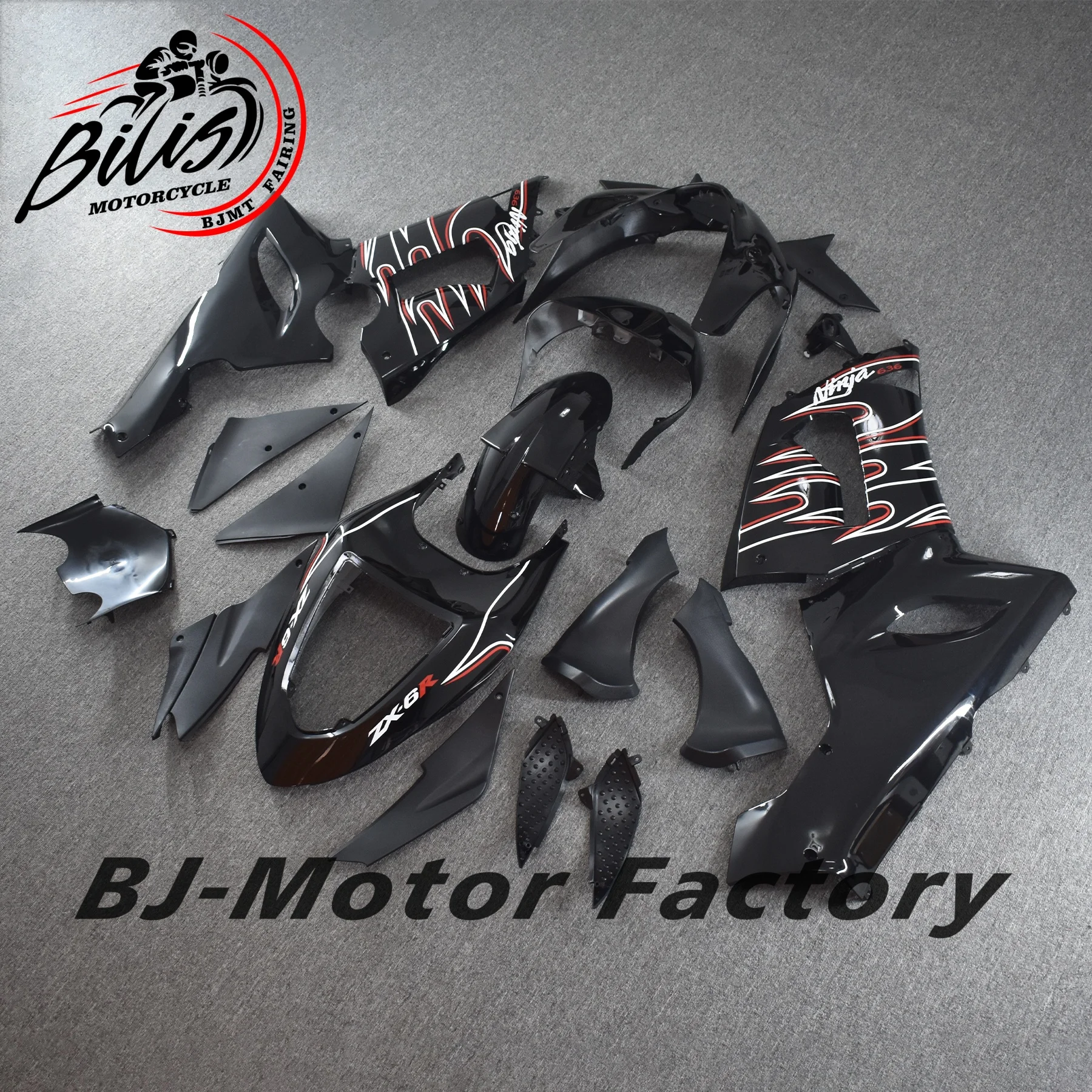 دراجة نارية الهدايا المجمعة لكاواساكي ZX6R ZX-6R ZX-636 2005 2006 هيكل السيارة مجموعة عالية الجودة ABS حقن 05 06