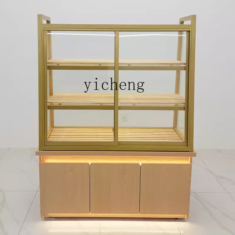 

TQH Bread Island Cabinet Cake Model Display Cabinet Baking Side Shelf Display Shelf Bread Cabinet