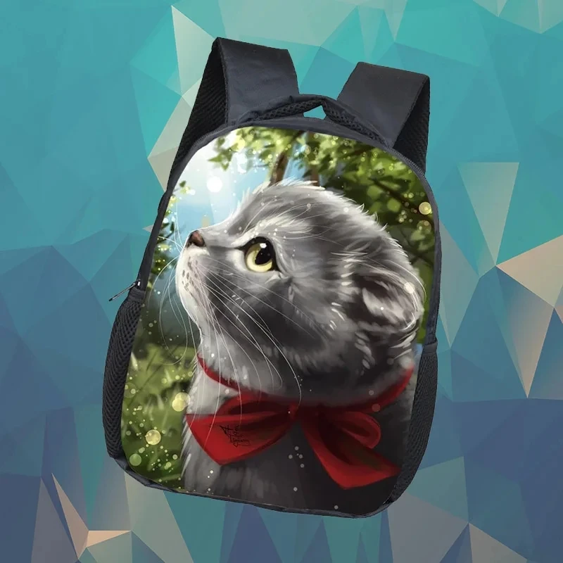 12 Zoll Galaxie Engel Katze Rucksack Kinder Schult aschen Mädchen Jungen Kindergarten Rucksäcke Baby Kleinkind Tasche Kinder Bücher tasche Geschenk