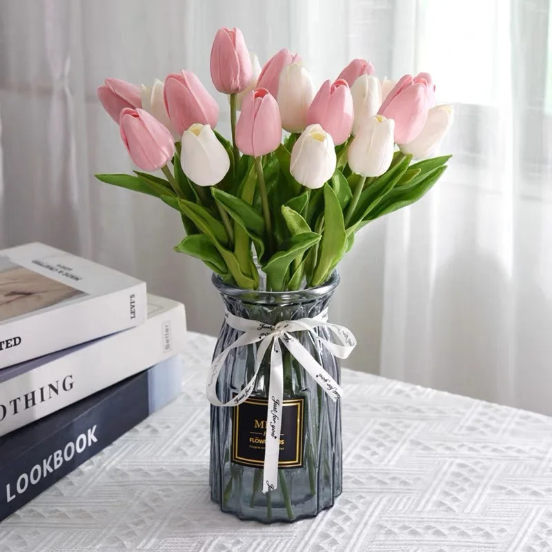 10 Tulips Artificial Flowers Ddecorations Wedding Bouquet Furniture Decoration Props Simulation Plants Party Decoration Gift