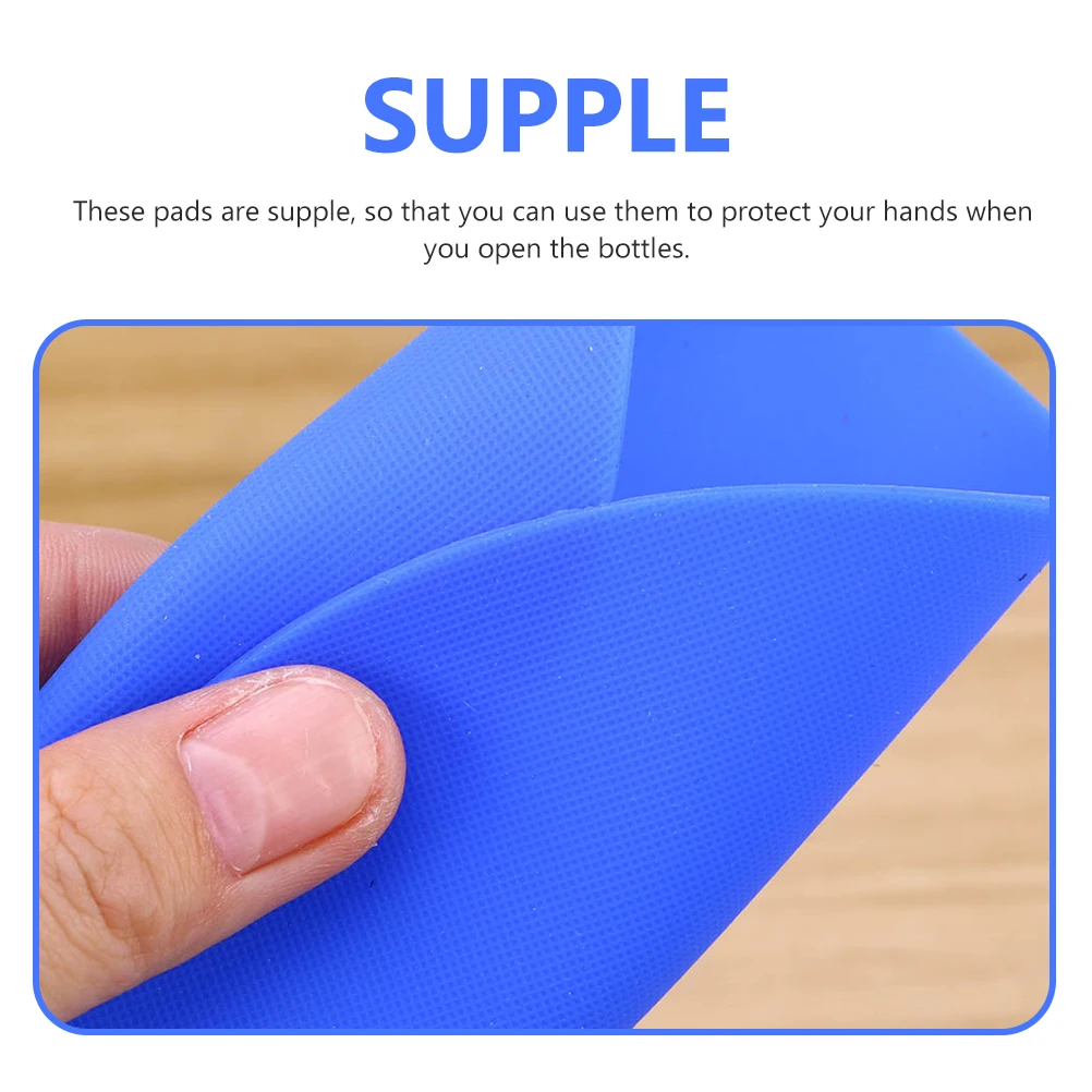 

8 Pcs Anti-slip Bottle Opener Gripper Mats Splint Jar Pads Bottler Cushions Silica Gel Kitchen Supplies Silicone Openers