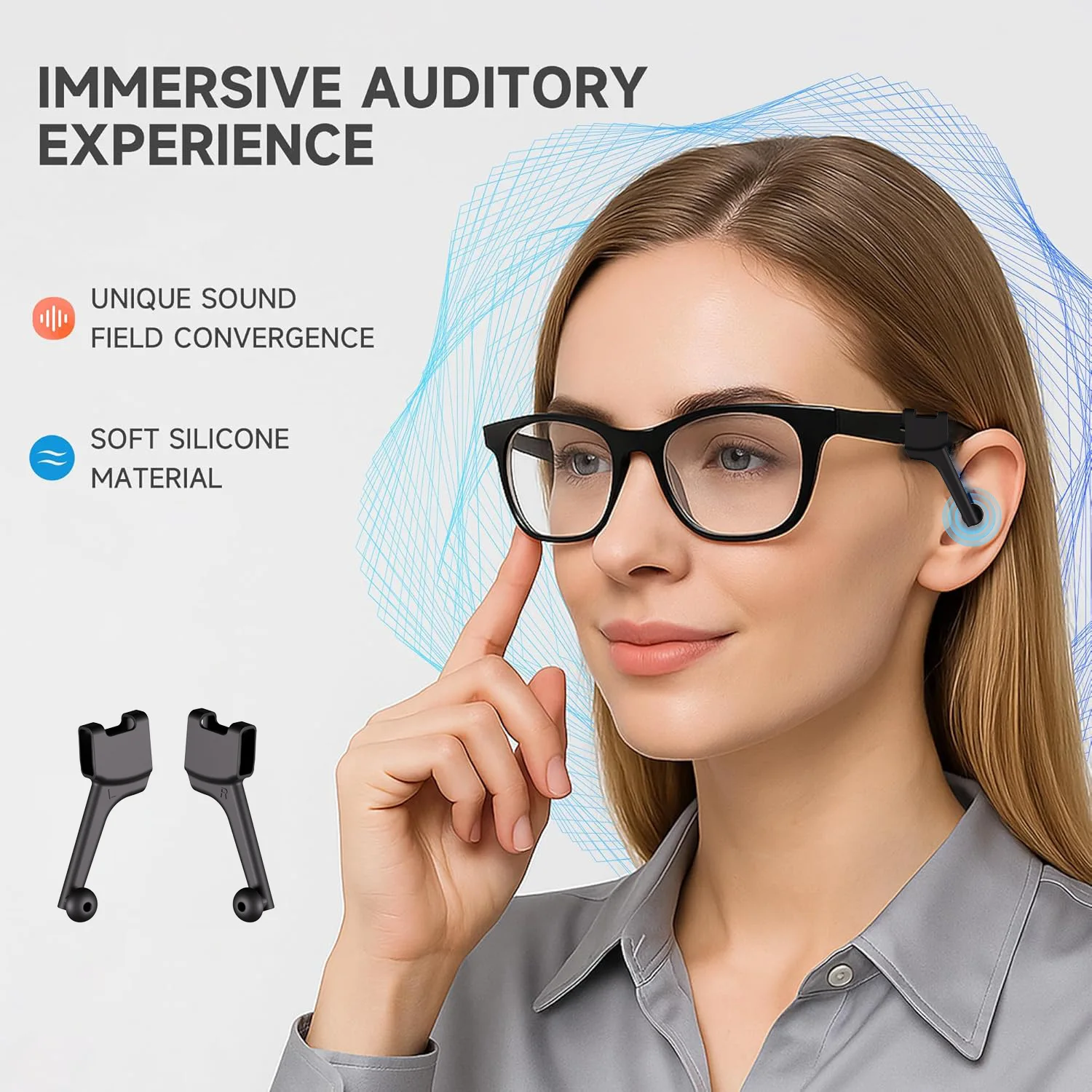 

Increase Privacy Ear Tips for Meta Gen1/2 Glasses, for Meta Wayfarer RW4008/RW4006 Skyler RW4010 for Smart Glasses Accessories