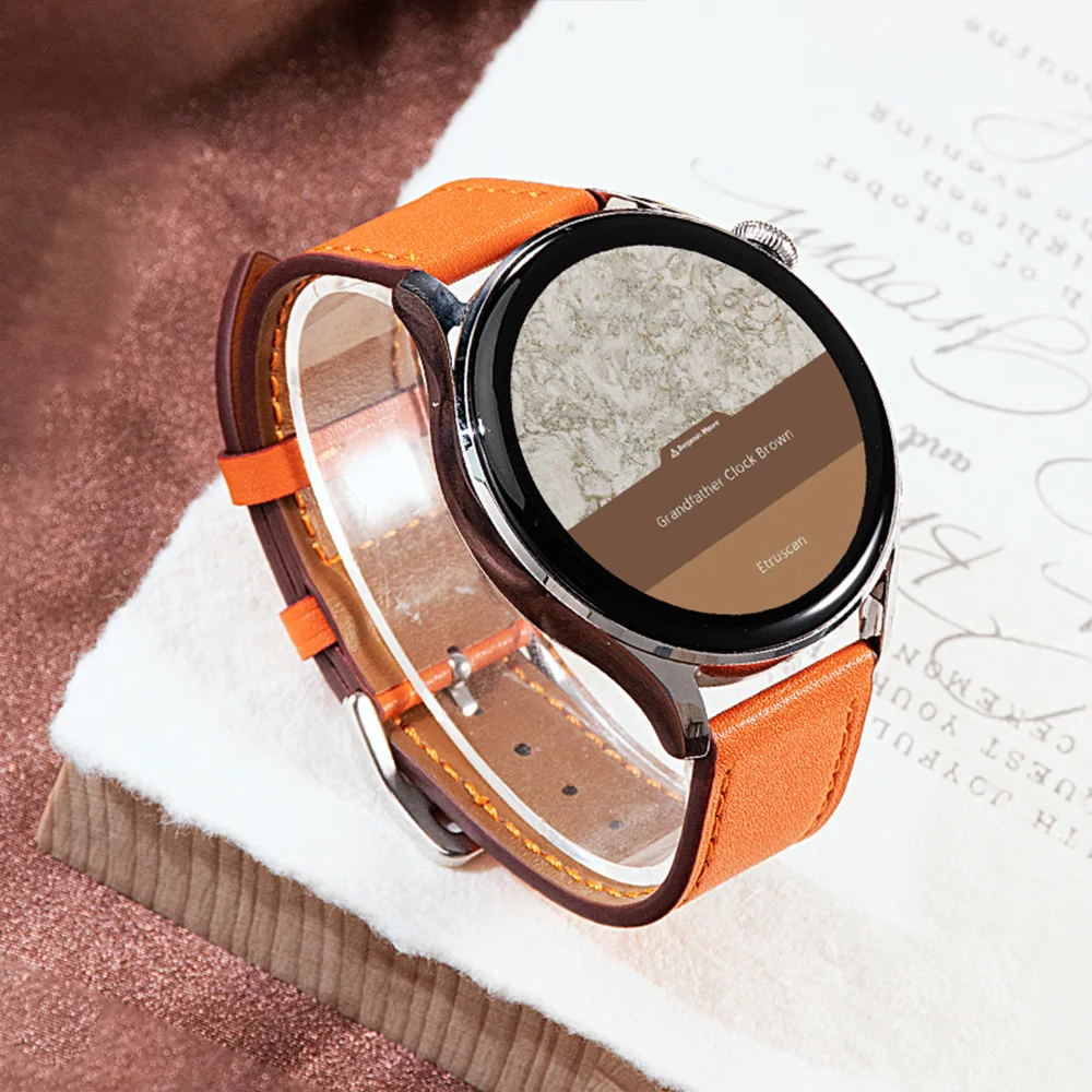 حزام من الجلد لـ Amazfit GTS 4/4mini/3/2e/GTR 4/3/2/Pro/stratos/Balance 20 مللي متر 22 مللي متر Sport Correa Amazfit bip 6-5-3-U أحزمة ساعة #3