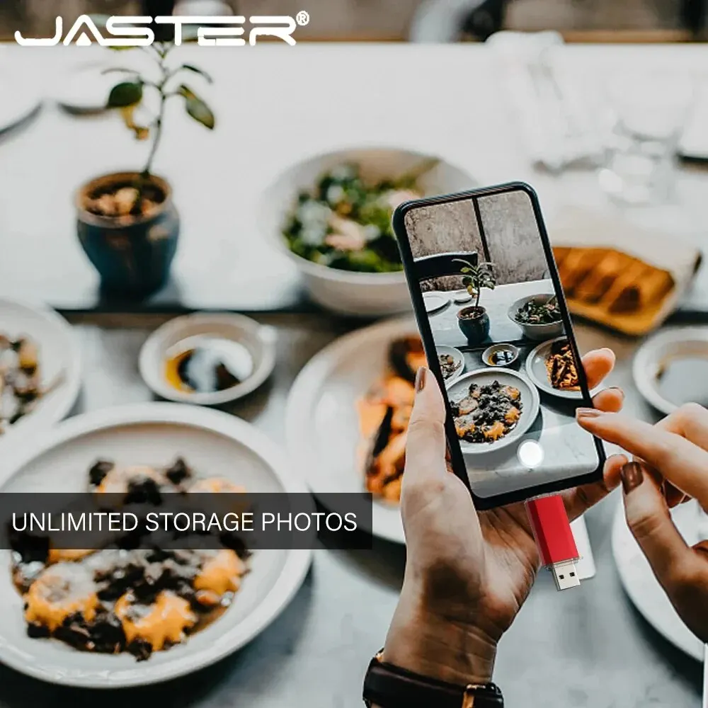 JASTER Mini TYPE-C USB Flash Drive 64GB Rose Golden Memory Stick Pen Drive Creative Business Gift Blue External Storage Pendrive image 5