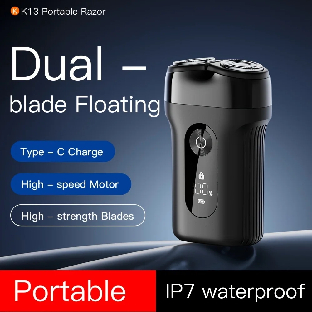 novo-barbeador-eletrico-portatil-com-display-digital-lamina-lavavel-e-recarregavel-via-usb-presente-de-cuidado-pessoal-para-homens
