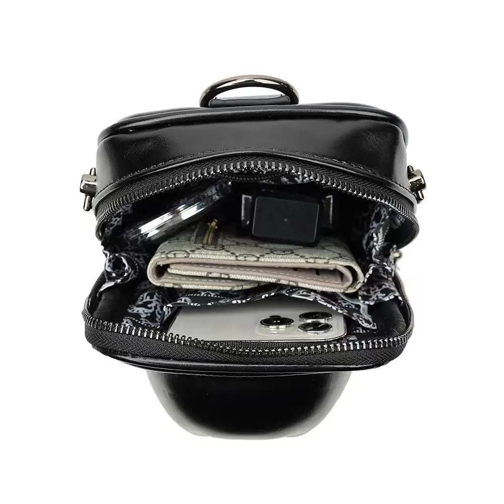 2024 Halloween Crossbody Bag Personalized Black Skull Skeleton Shaped Crossbody Handbag Sling Bag For Men