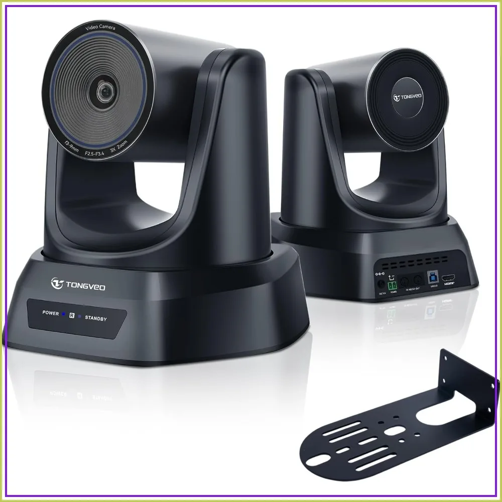 

3X Optical Zoom PTZ Camera AI Auto-Tracking HDMI USB 3.0 1080P 60fps Wide-Angle for Video Conference Business Meeting Live Streaming