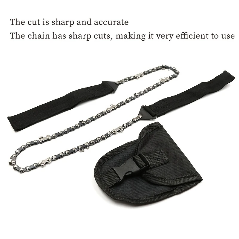 Portable Outdoor Logging Chain Saw，Hand-operated chain saw，Outdoor Survival Tools，Comes with a storage bag for easier portabilit