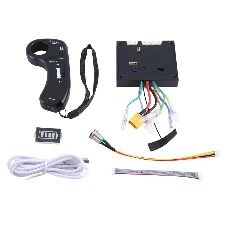 Dual Drive Electric Skateboard Hub Motor Kits ESC and Remote Electric Skateboard Longboard Control Board(Control B)