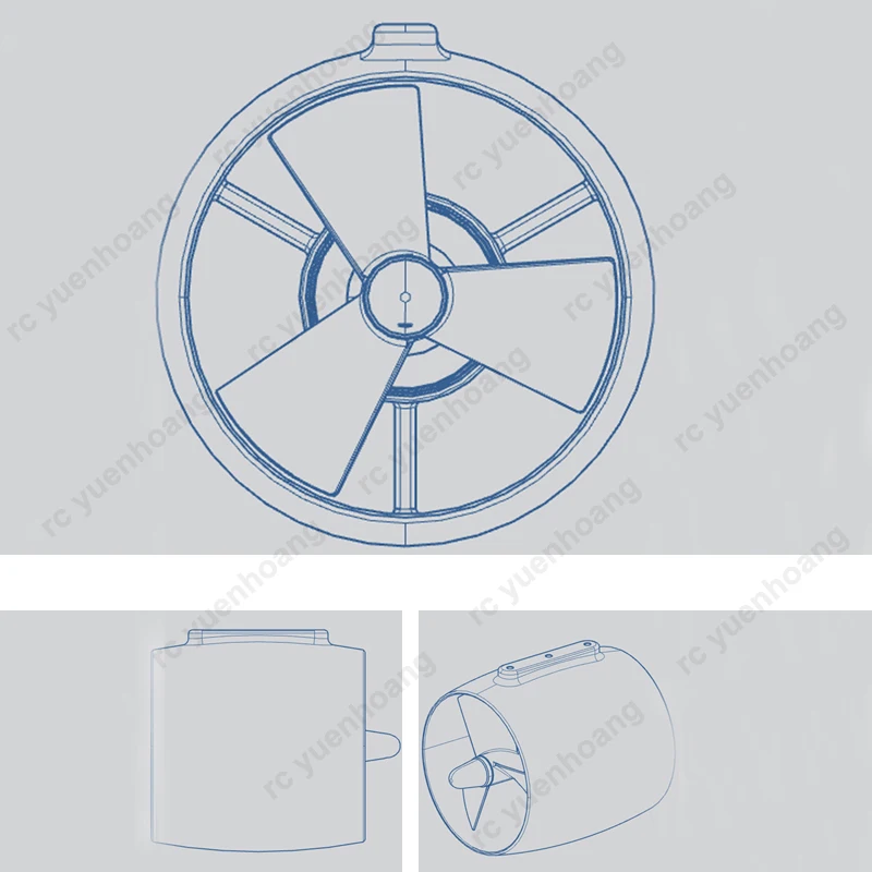 3547-320KV Waterproof Brushless Propulsion Motor 3S-6S 12-24V Underwater Thruster w 3-Blade Paddle for ROV Robotics RC Boat
