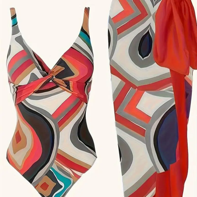 

2026 Весенний цельный купальник с низкой талией, женский комплект из двух предметов, хлопчатобумажная ткань, новое поступление